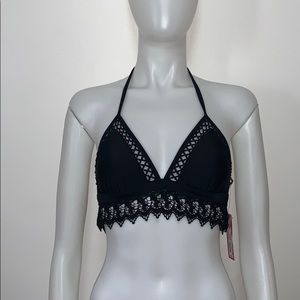 Women’s small black bikini top padded